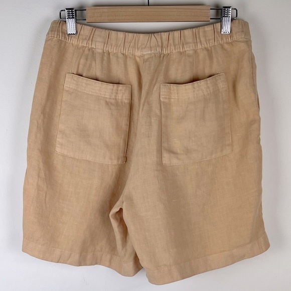 J. Jill Pure Jill | Beachy Coastal Trapunto Linen Shorts Parchment | S - Picture 7 of 11